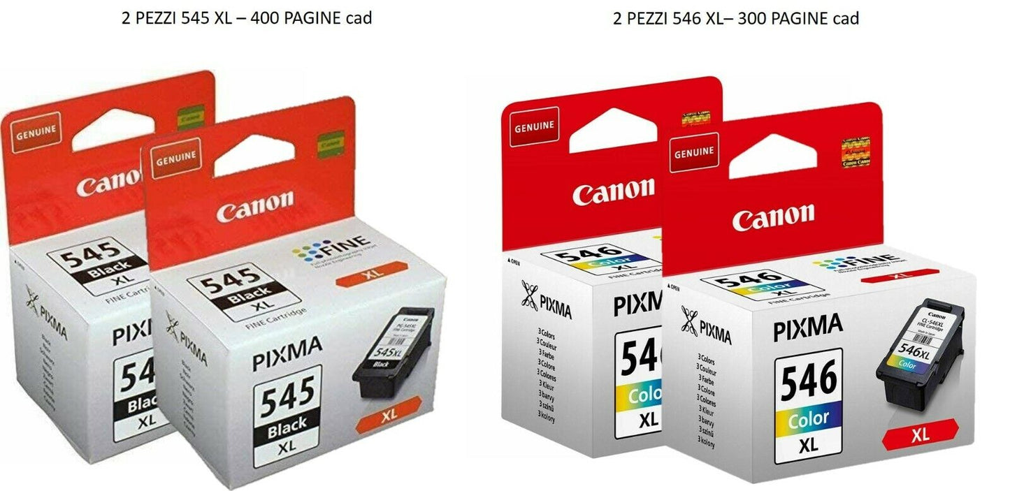 cartuccia d'inchiostro ORIGINALE CANON 545Xl nera 546XL no compatibili