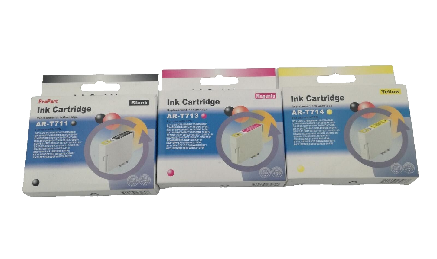 cartucce compatibili Epson nera giallo magenta T711 T713 T714