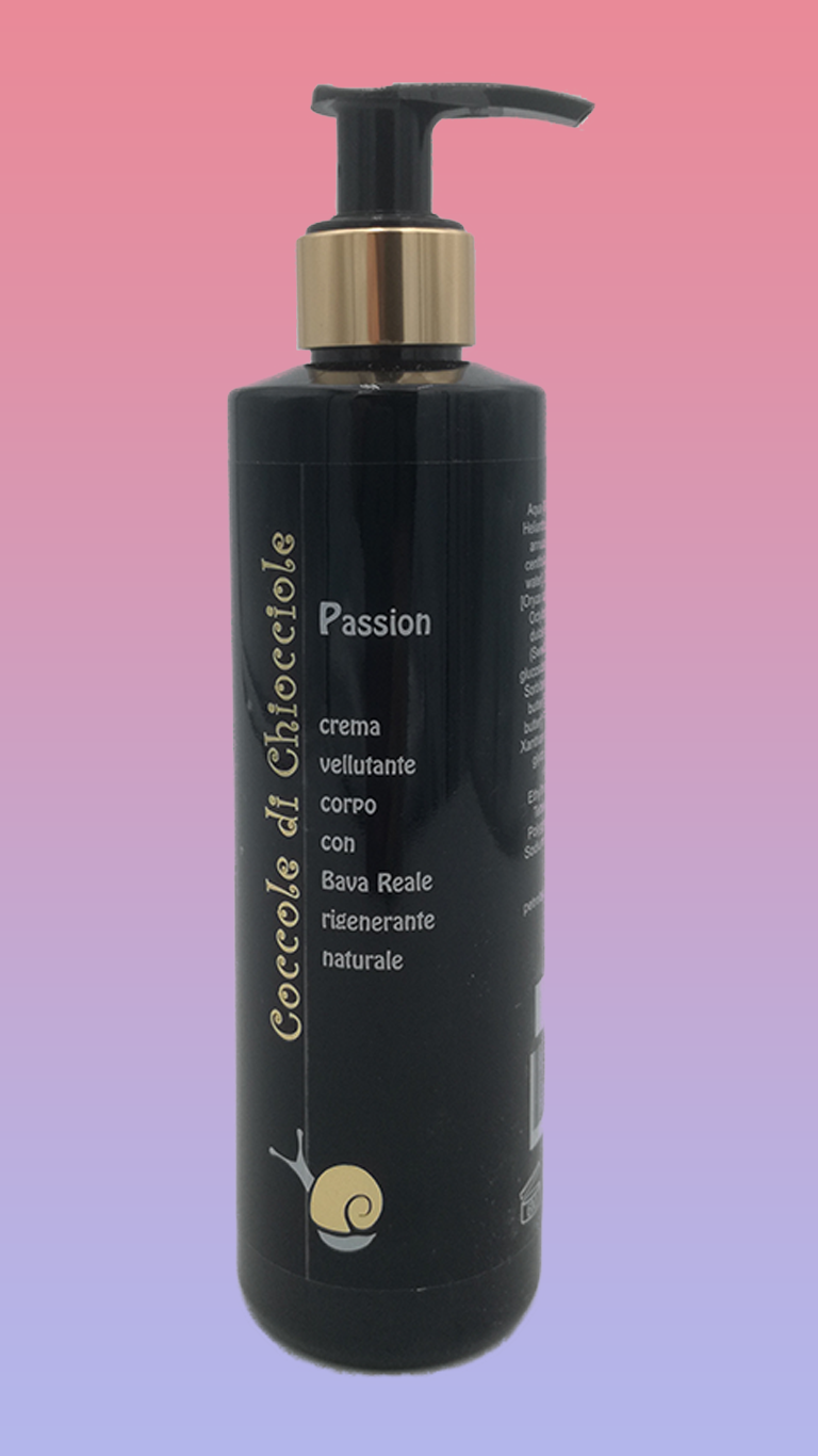 crema corpo PASSION 250ml bava di lumaca rigenerante coccole di chiocciole