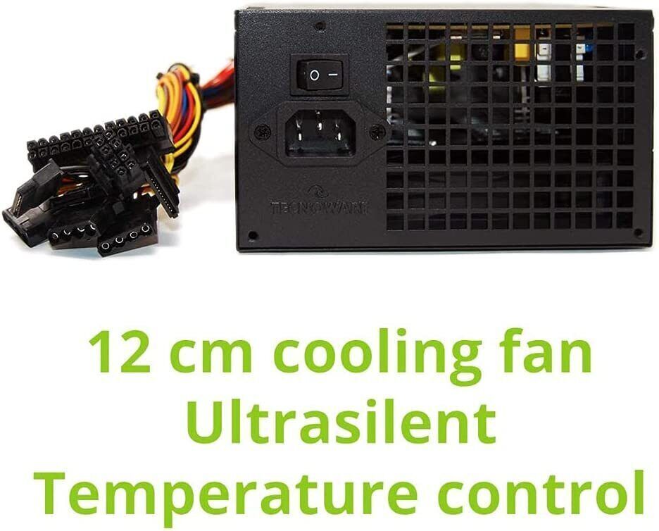 Alimentatore interno Tecnoware Atx pc da 650w fisso per Computer tower 220 12v