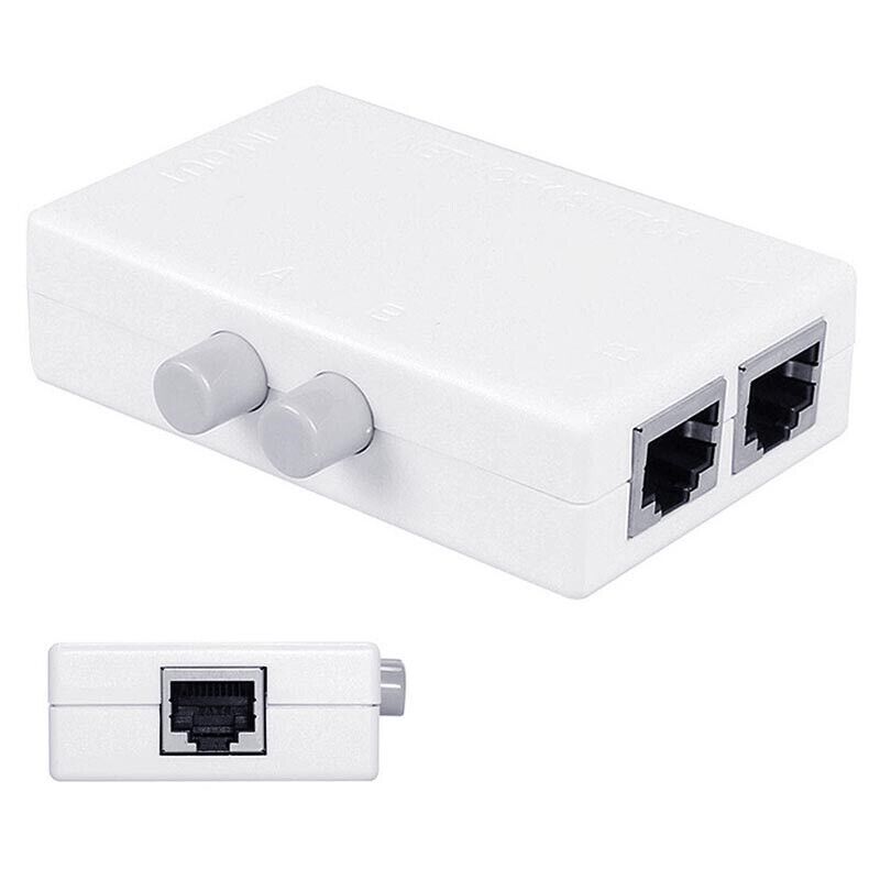Switch di rete manuale interruttore commutatore on off ethernet adsl 2 porte
