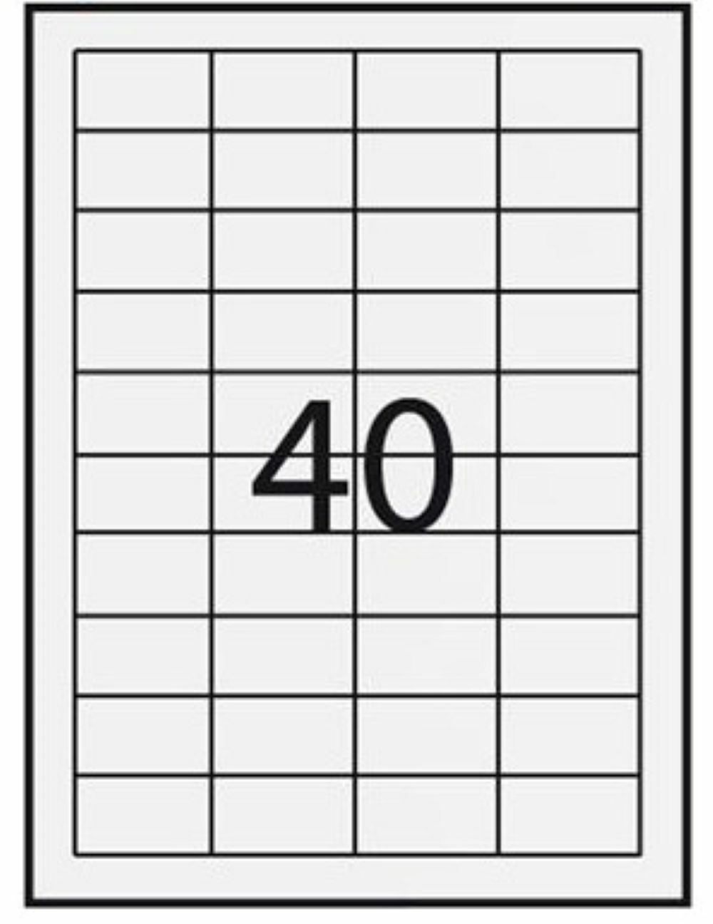 4000 etichette adesive A4 A452.529.7, 52.5x29.7 mm IPERTEK / IDLABEL 100 fogli