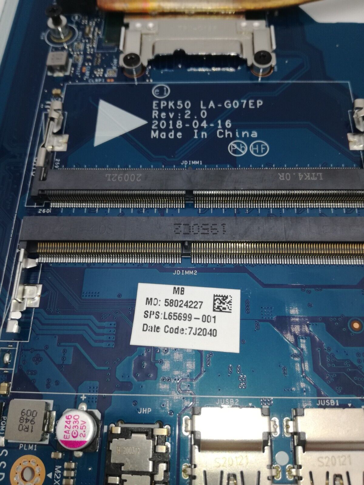 Main board x HP 250 G7 Originale HP nuova + cpu i3-8130U L65699-001 58024227