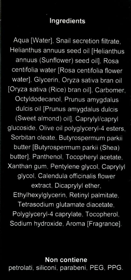 crema corpo PASSION 250ml bava di lumaca rigenerante coccole di chiocciole