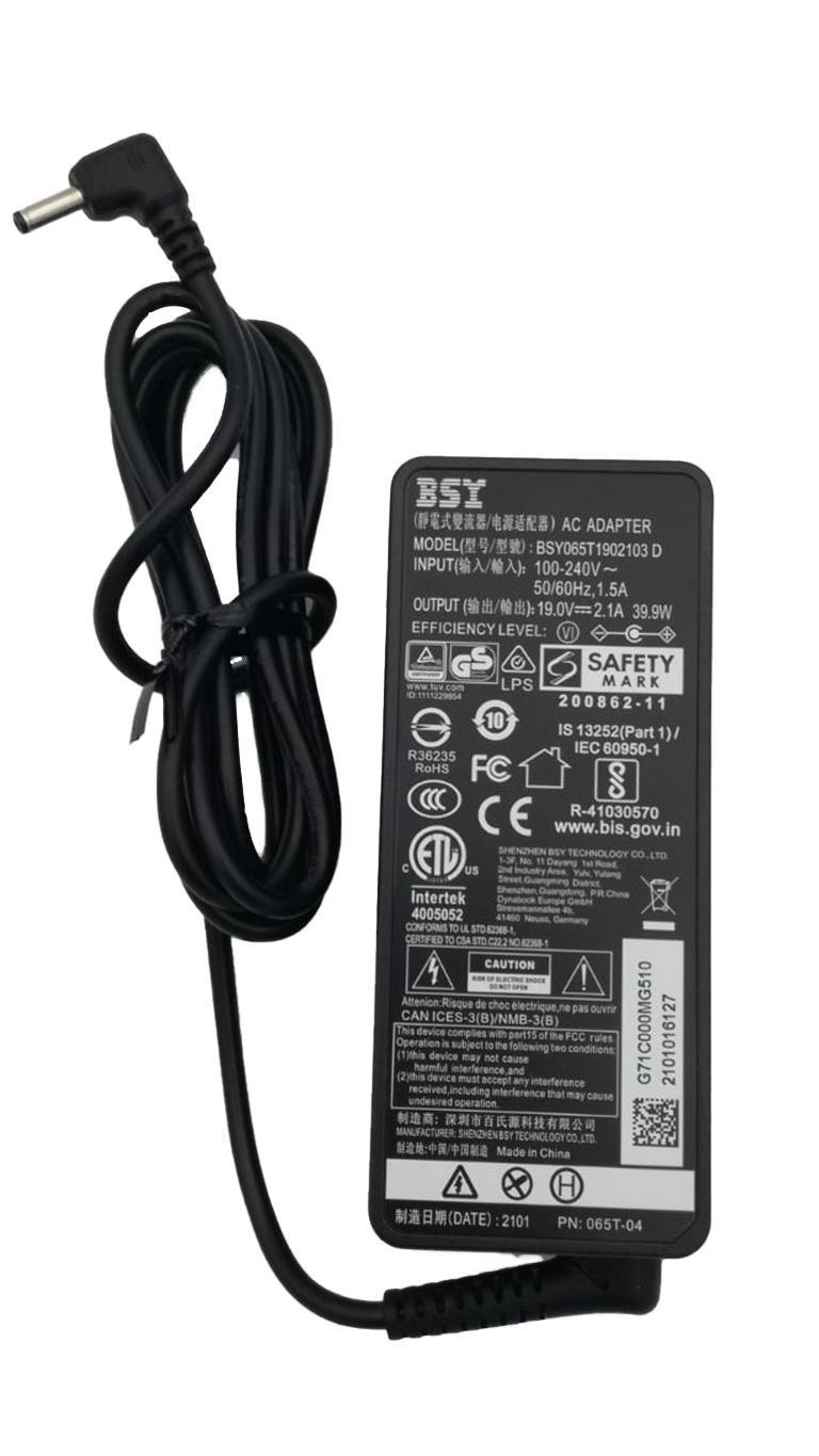 Alimentatore Originale Toshiba per Dynabook Satellite Pro C50-G Series 19V 2.1A