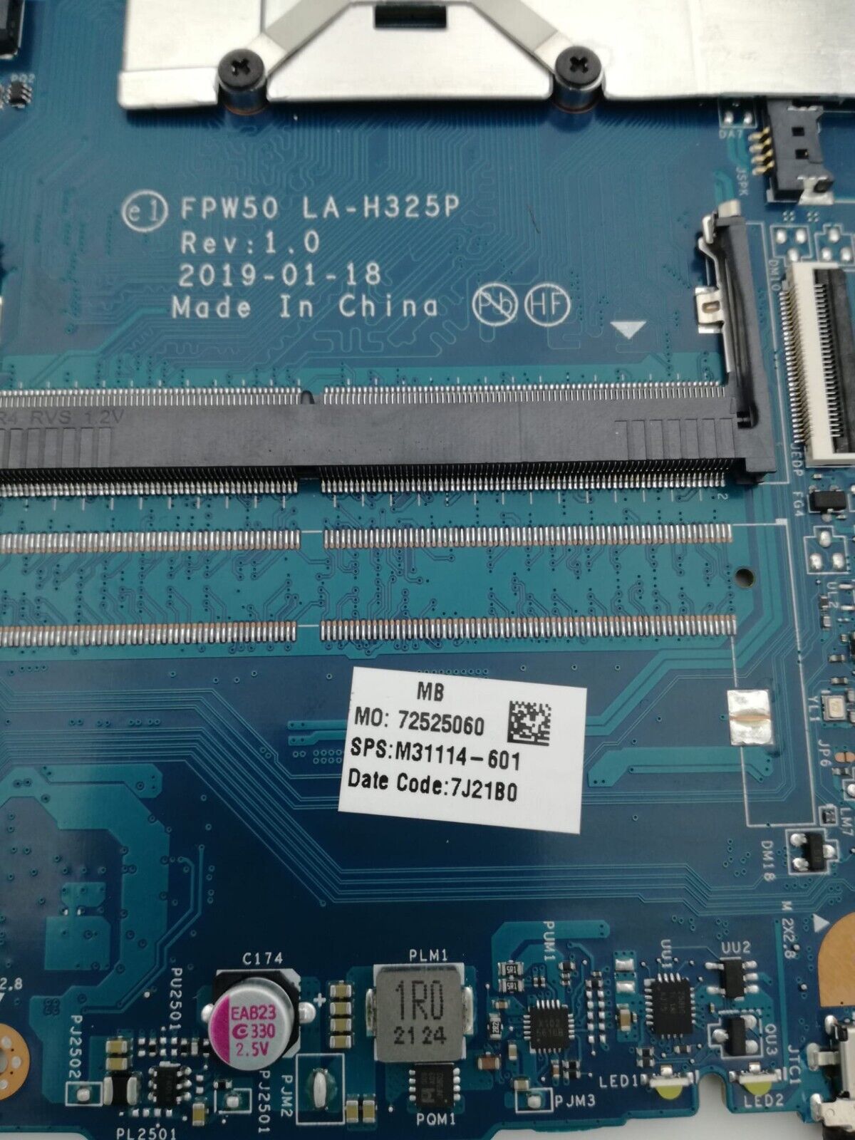 Main board x HP 250 G8 Originale HP nuova M31114-601 72525060 FPW50 LA-H325P