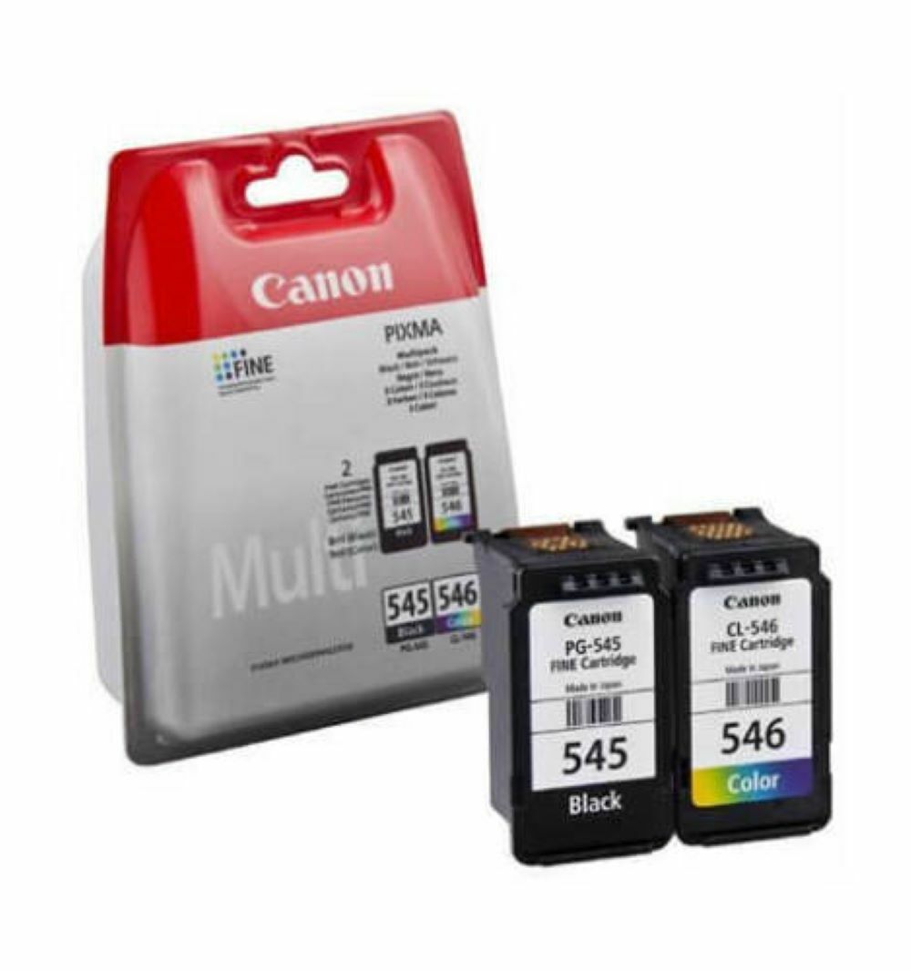 kit 2 cartucce inchiostro originali canon pg 545 + CL-546 180/180 pagine