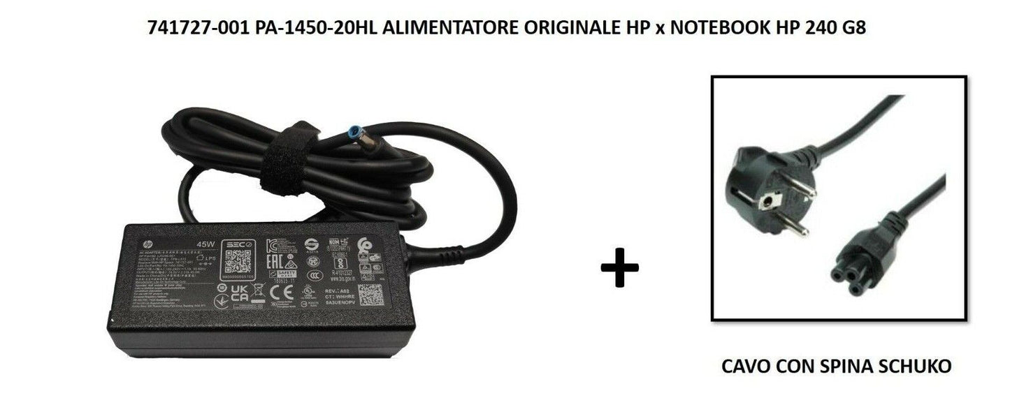 Alimentatore originale HP per notebook portatile HP 240 G8 741727-001 a/c