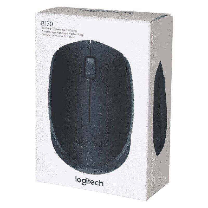 Mouse senza fili wireless logitech B170 nero Ricevitore USB Tracciamento Ottico