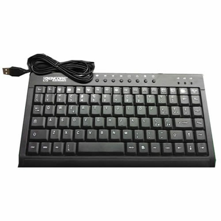 mini tastiera usb ultra-slim ENCORE EN-MINIKBD-1000 ita - multimediale nera