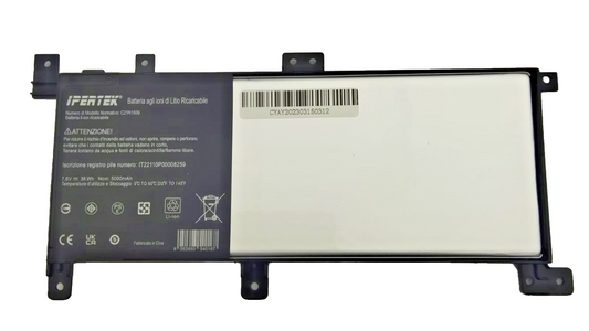 batteria compatibile per notebook Asus C21N1509 7,6V 5000 mAh 2 celle A556 F556