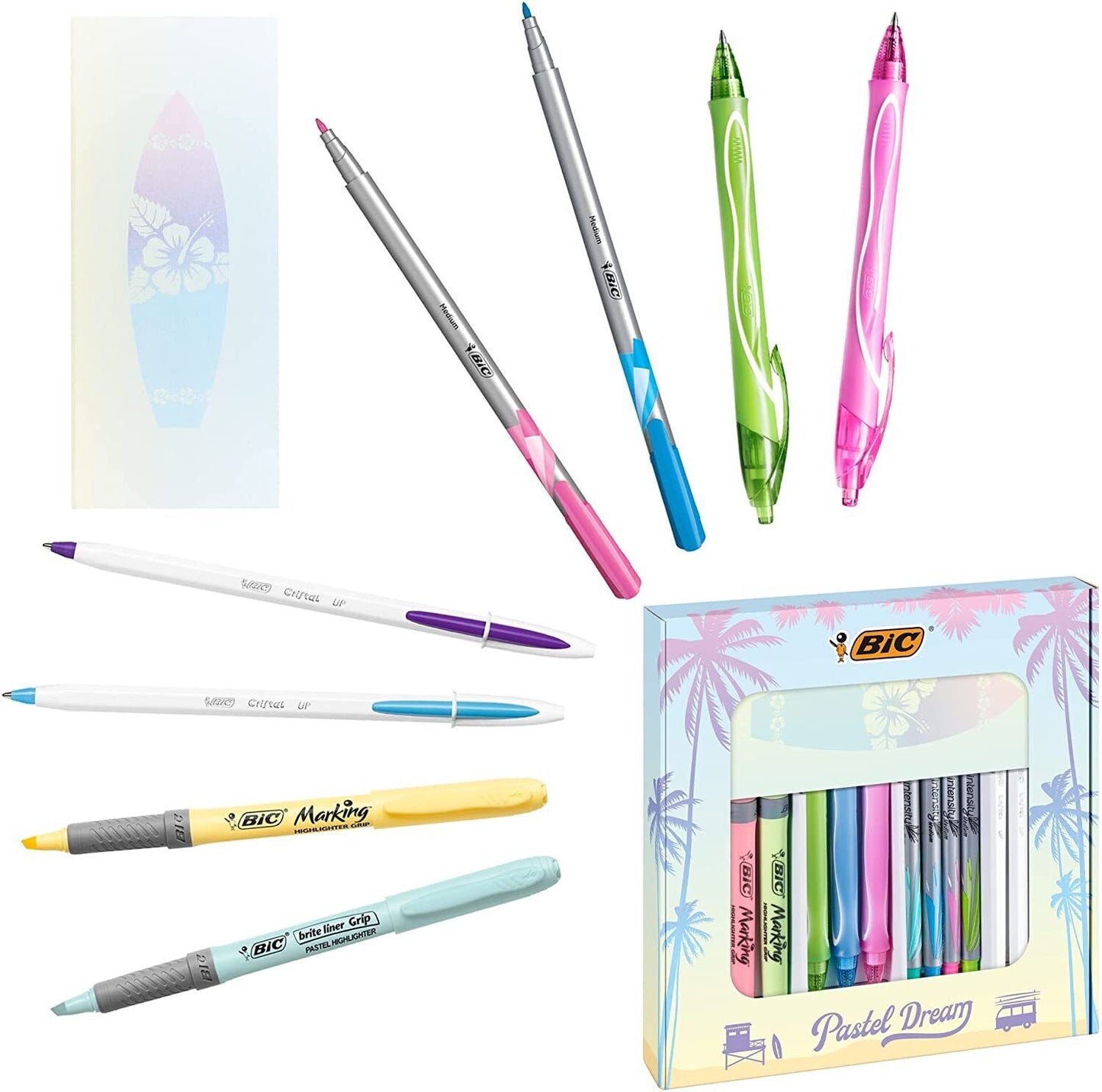 BIC Pastel Dream Kit, 16 accessori penne, pennarelli, evidenziatori