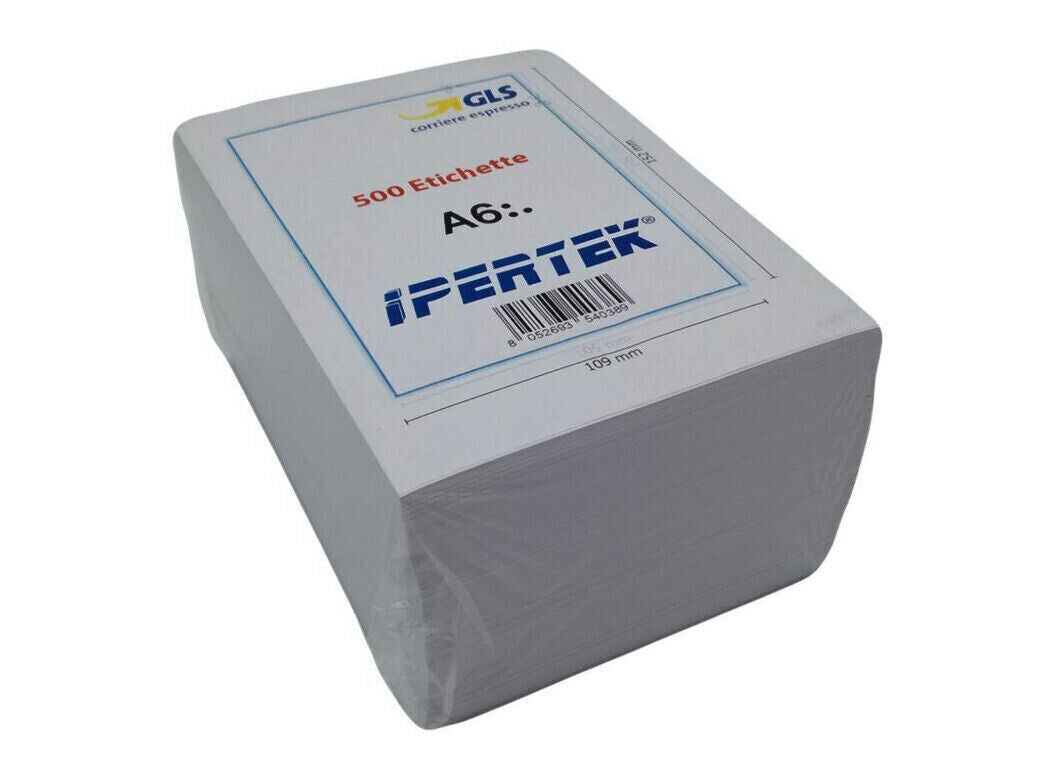 1000 Etichette adesive formato A6 bianco stampabili 105 x 148 spedizioni Gls TNT