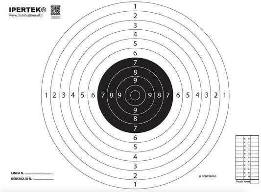 70 fogli bersaglio fucile misura 48 x 48 cm cerchio 50 x 70 foglio carabina