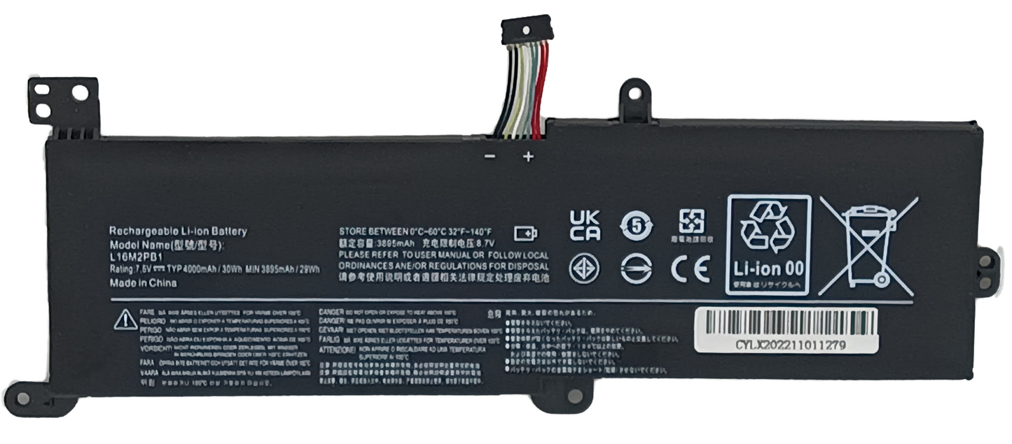 Batteria per Lenovo Ideapad 320-15ikb L16M2PB1 L16L2PB2 L16L2PB3