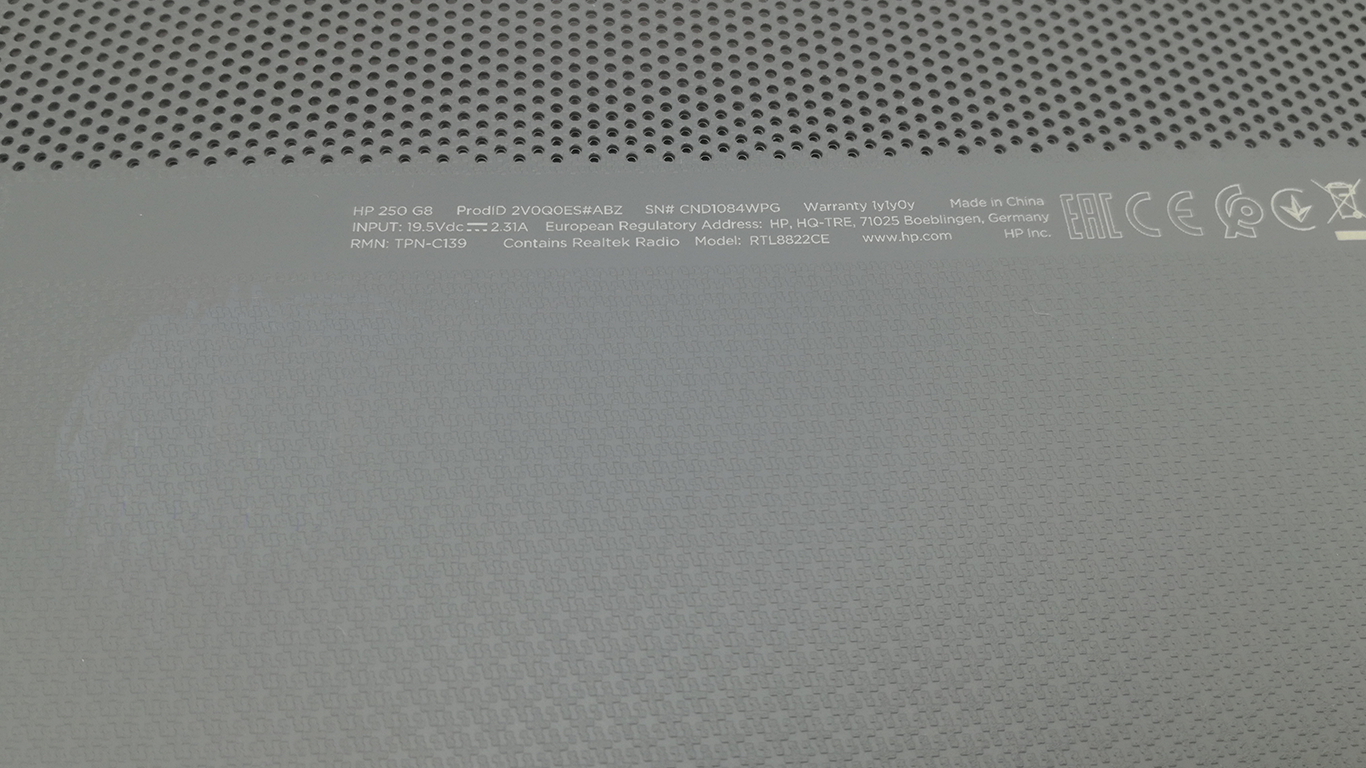 Cover Inferiore HP 250 G8 cod M31085-001 colore grigio SCURO Originale HP nuovo