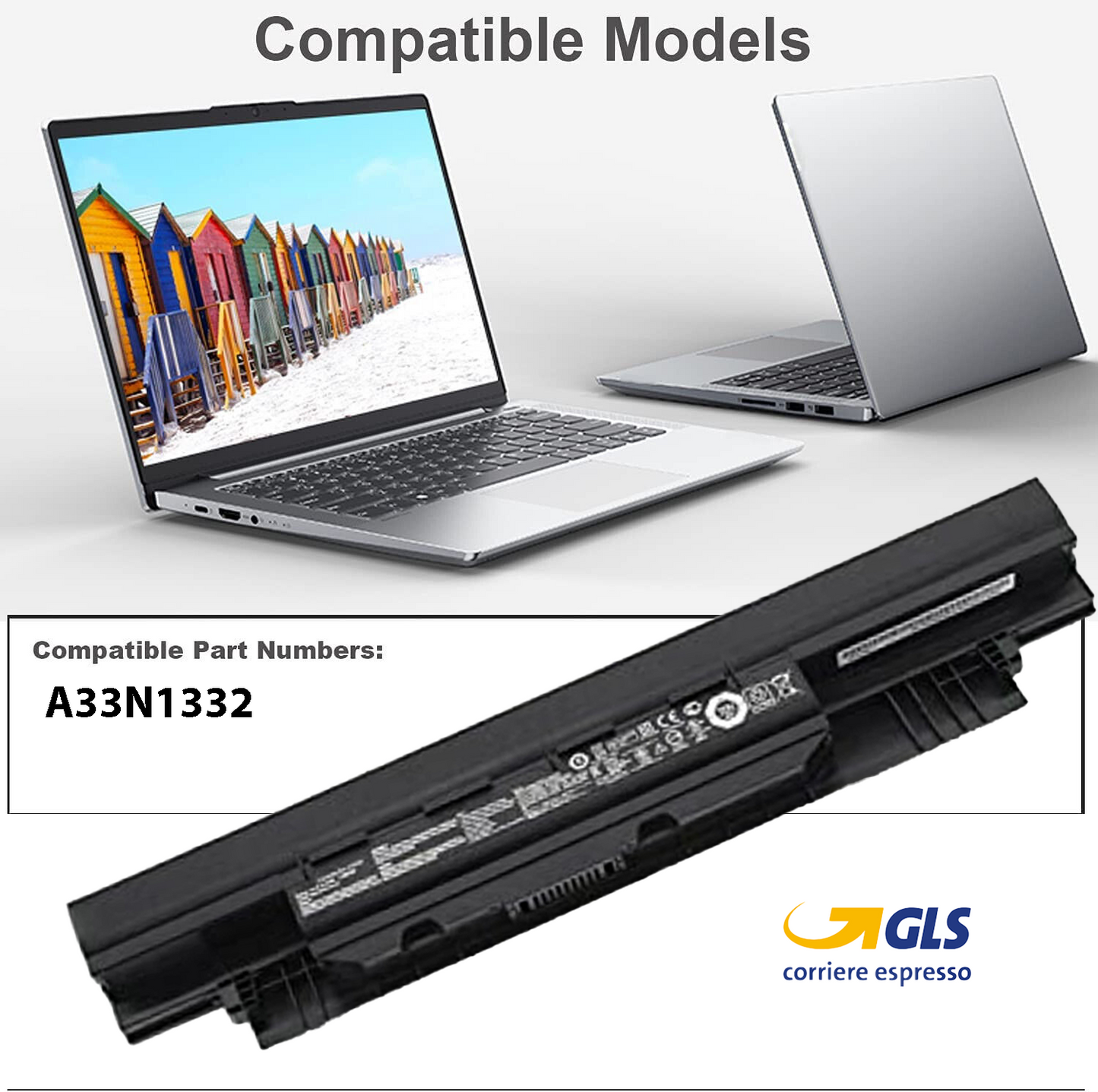 A33N1332 Batteria compatibile per notebook computer portatile Asus 14,4V 2600mAh