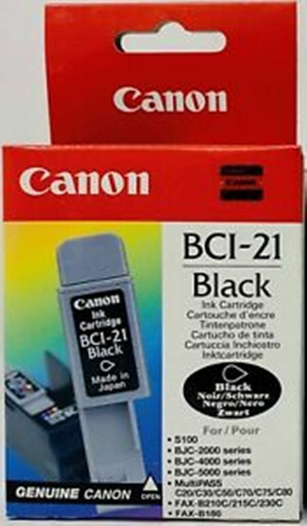 cartuccia d'inchiostro originale canon bci-21bk 0954A003  nera