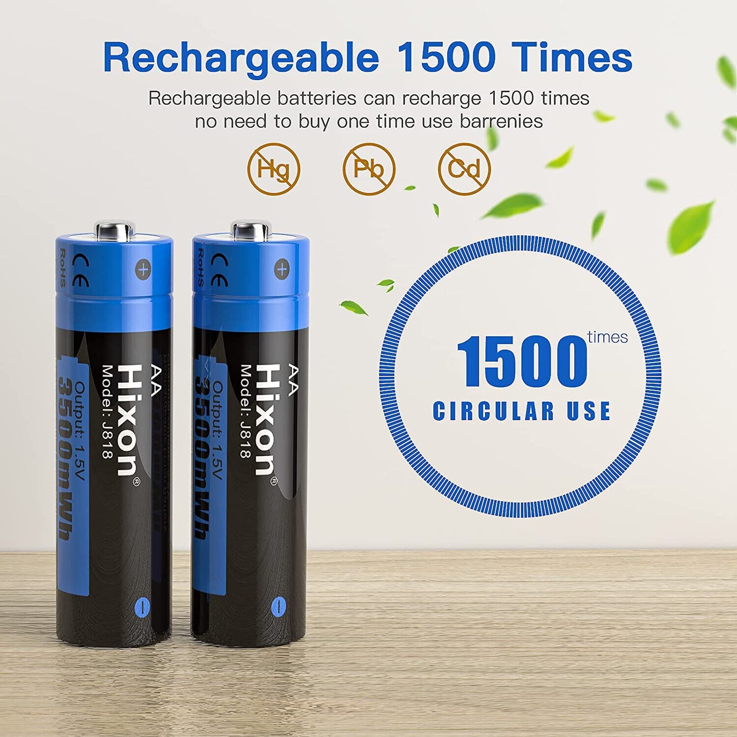 08 batterie al litio stilo AA 1,5 v 3500 mWh ricaricabili + caricabatterie usb