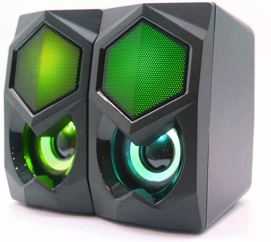 Altoparlanti Casse Speaker USB Stereo 2.0 gaming RGB,12W per notebook pc EW3524