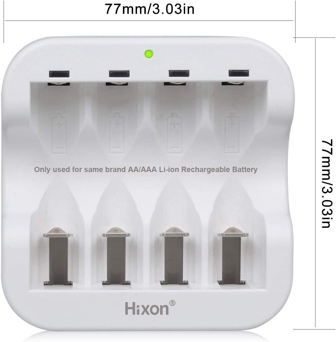 Caricabatteria AA AAA caricatore USB per batterie al litio ricaricabili li-ion