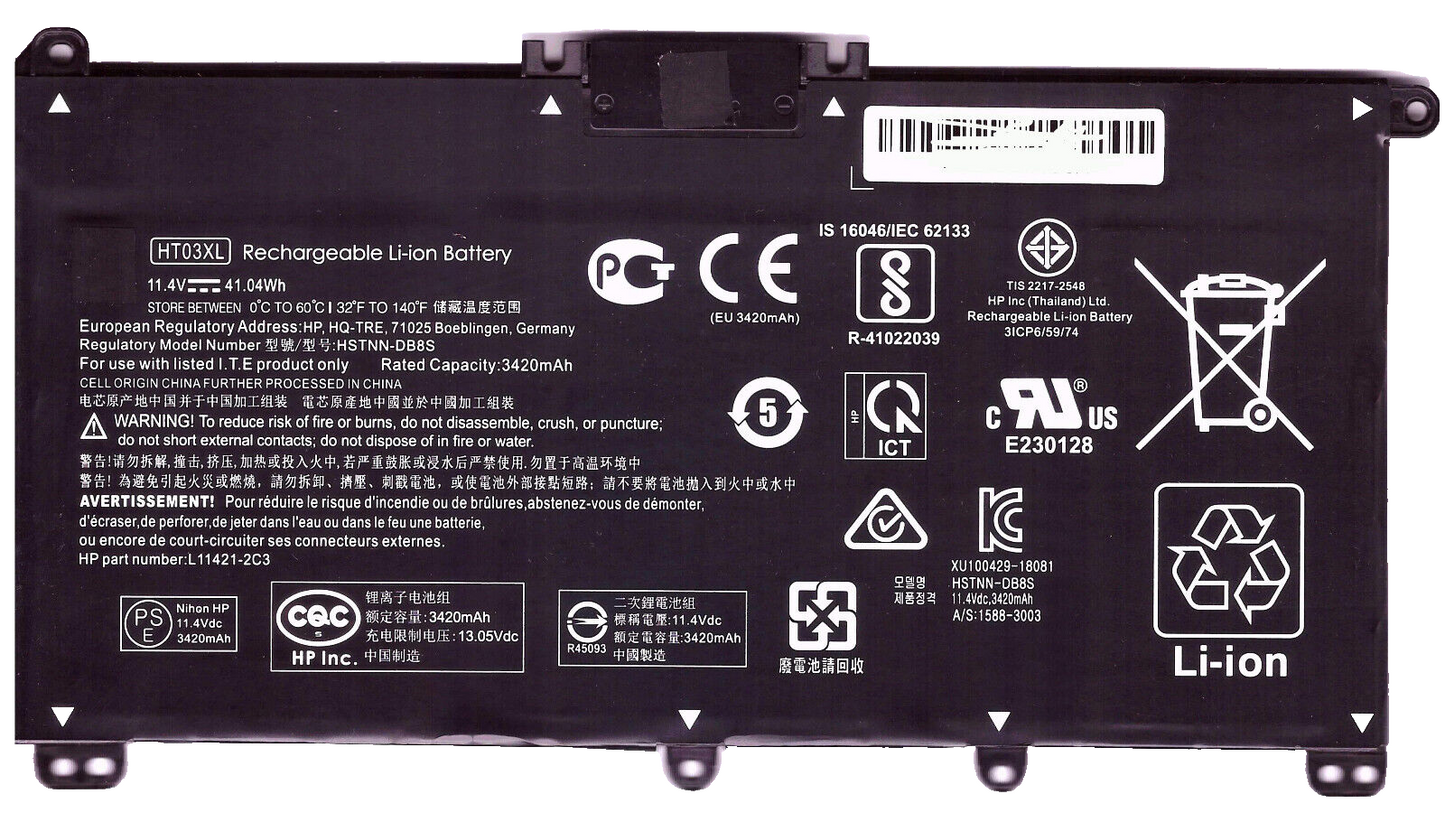 batteria originale rigenerata hp ht03xl per 240 G7 245 250 255 L11421-421 pc