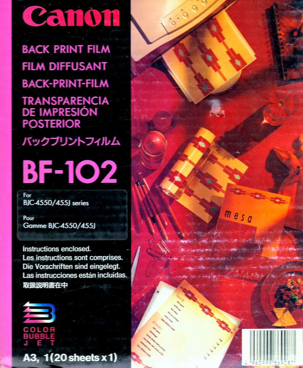 CANON BF-102 pellicola di stampa posteriore 20 fogli a4