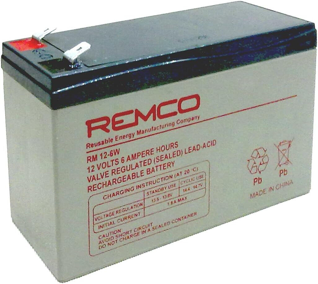 Batteria al Piombo Ricaricabile Remco RM6-7 da 6V 7AH per Giocattoli Elettrici