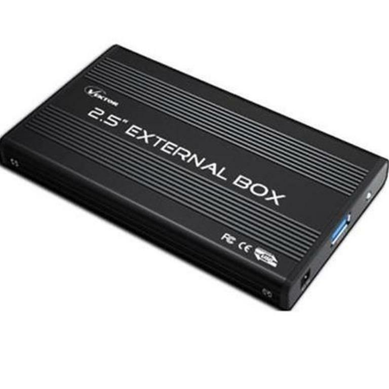 Box x hard disk esterno 2,5" hdd sata vektor usb 3.0 alluminio nero