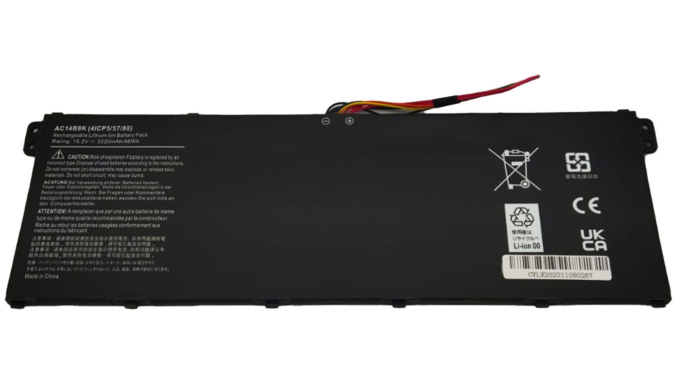 Batteria per notebook Acer AC14B8K sostituzione 5 AN515 AN515-3 5.2V 48Wh