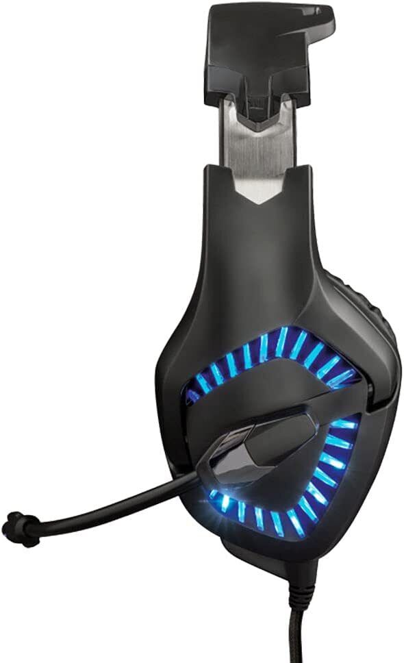 GXT 460 cuffie gaming da gioco imbottite + microfono TRUST pc nere e blu con led