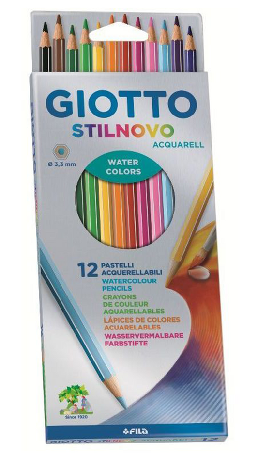 pastelli matite acquerellabili Giotto Stilnovo Acquarell 12 pezzi cod 255700