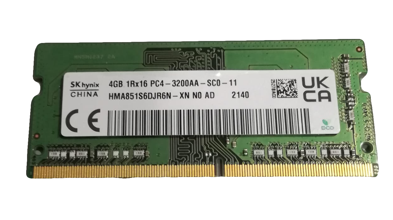 memoria ram original 4GB so-dimm 1Rx16 PC4 3200AA HMA851S6DJR6N-XN