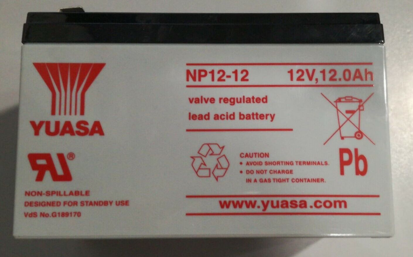 accumulatore Batteria al piombo originale yuasa np12-12 12v 12 ah per ups