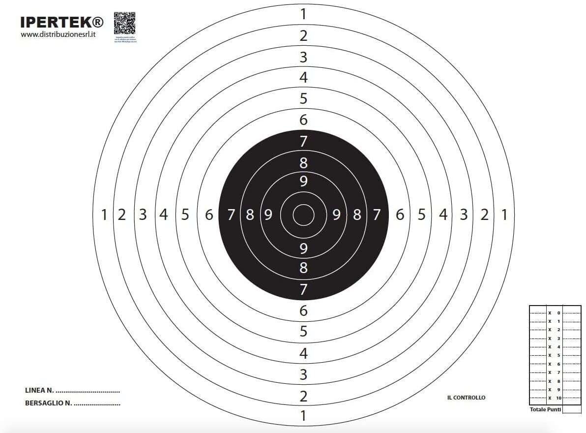 50 fogli bersaglio fucile misura 48 x 48 cm cerchio 50 x 70 foglio carabina