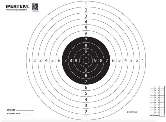 50 fogli bersaglio fucile misura 48 x 48 cm cerchio 50 x 70 foglio carabina