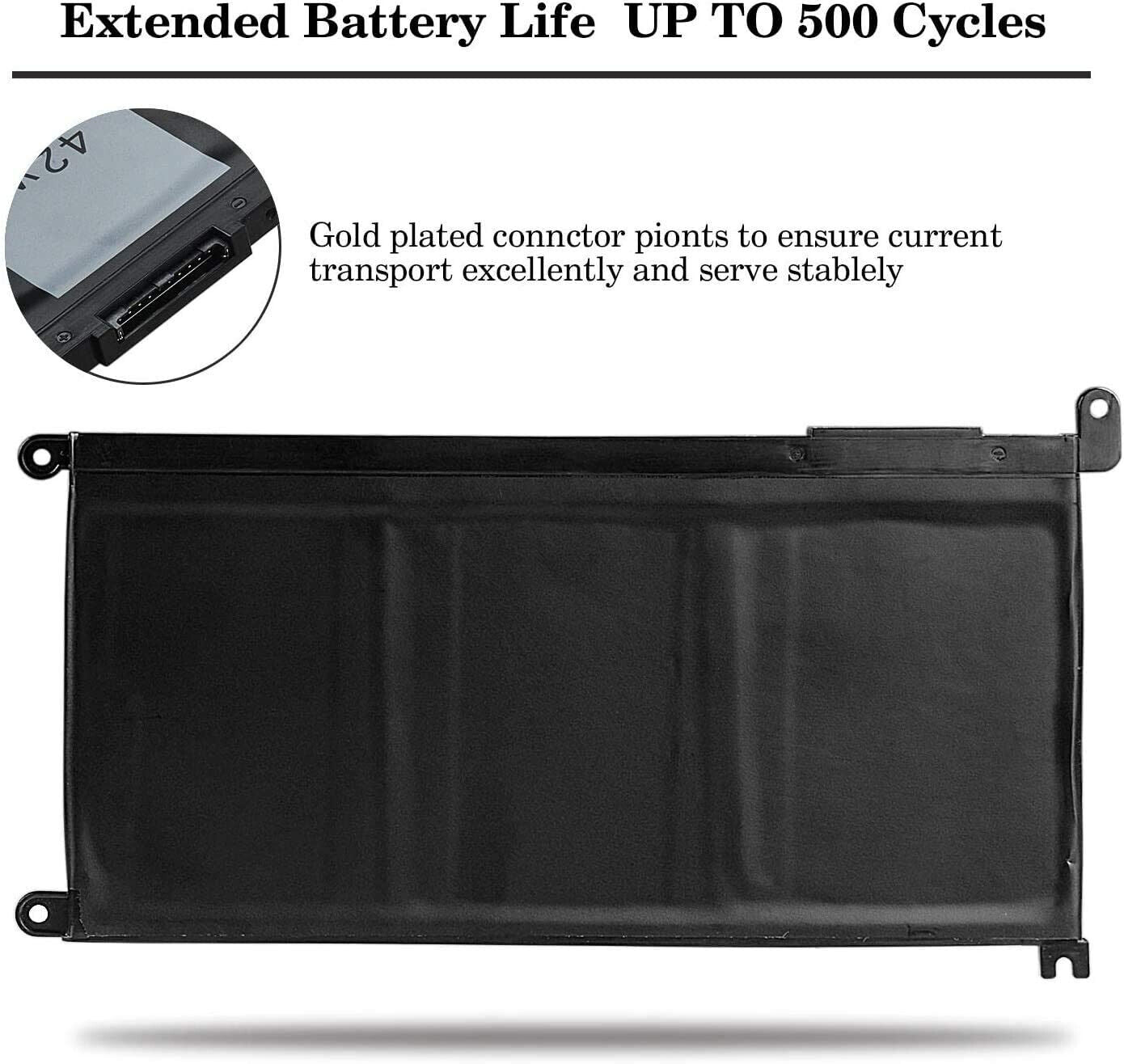 Batteria per Dell inspiron portatile 15  11.4V 42W WDX0R pc notebook WDXOR