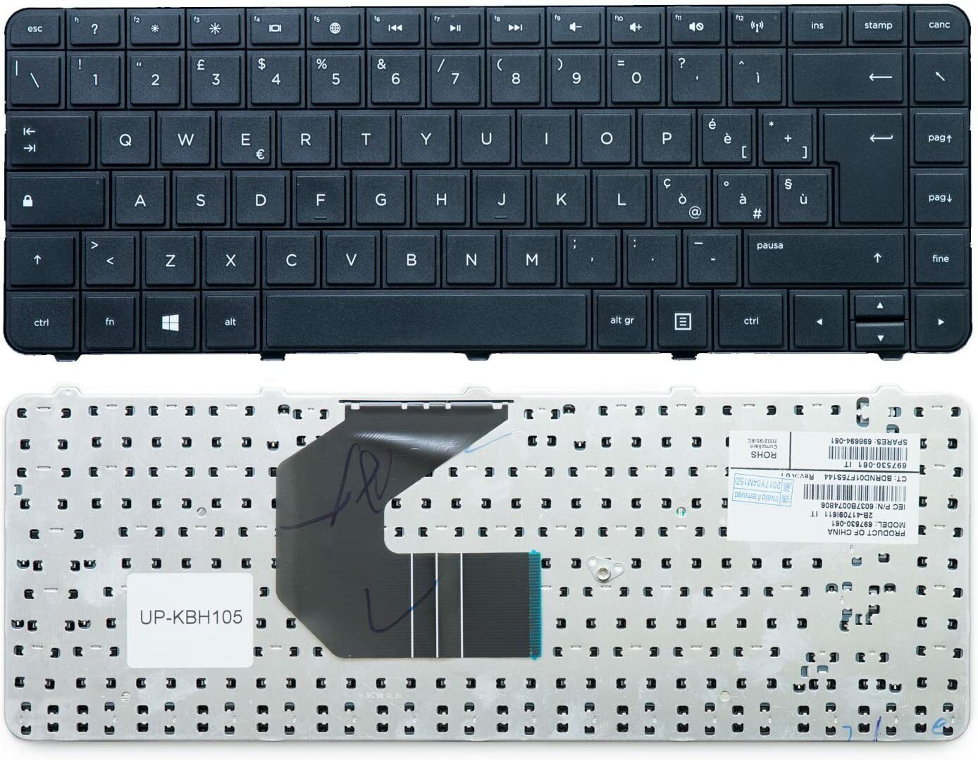 Tastiera italiana di ricambio per PC portatile HP Pavilion G4-1000 querty