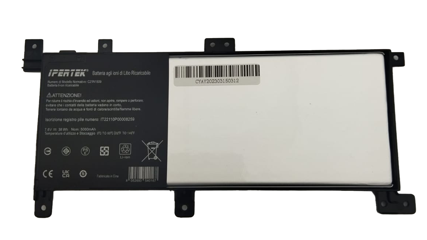 Batteria per notebook portatile Asus F556u compatibile C21N1509 X556U pc 7,6V