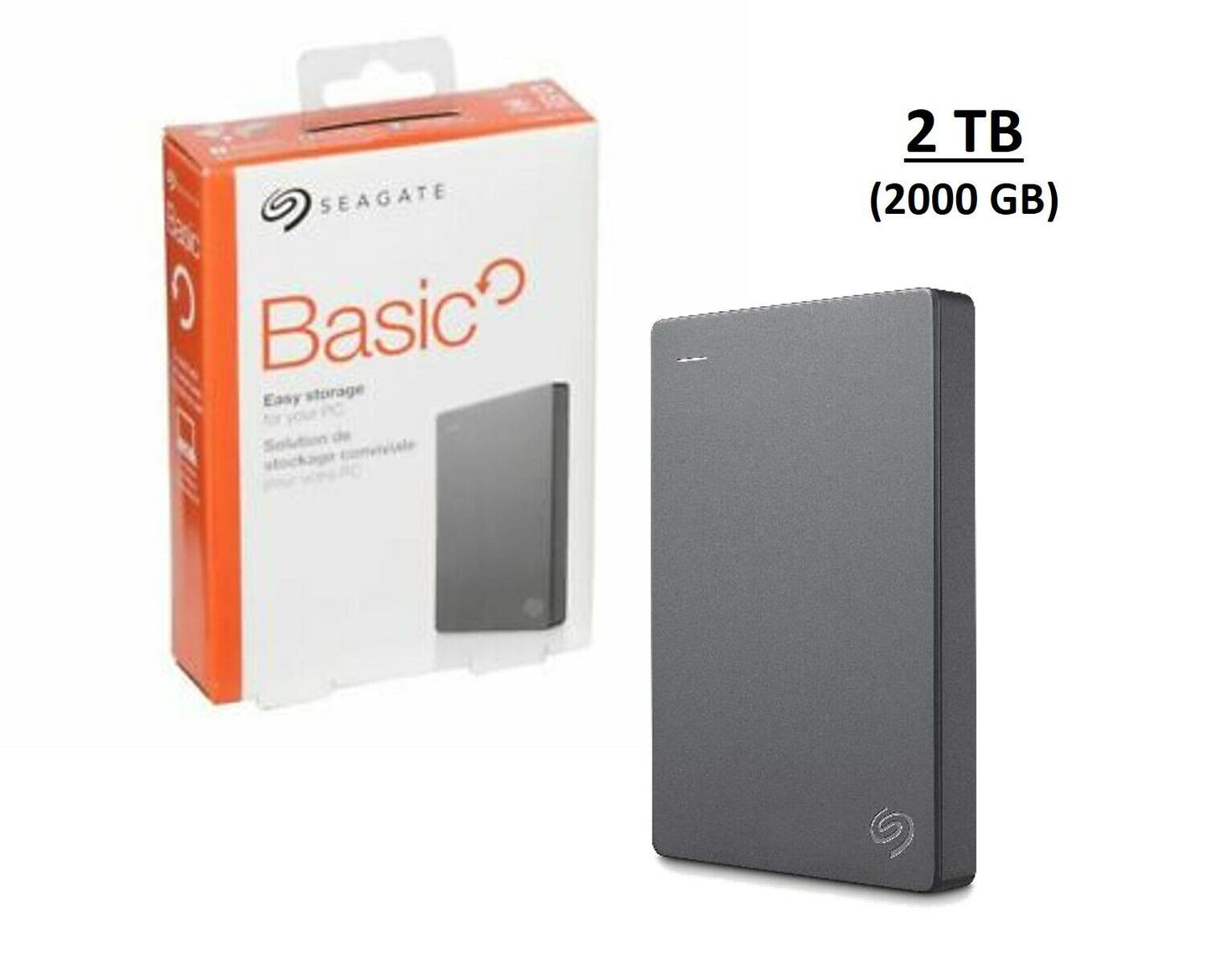 hard disk esterno portatile 2 TB (2000 GB)  seagate basic USB 3.0 STJL2000400